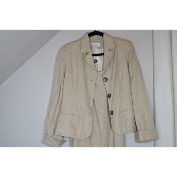 NWT vintage Petite sophisticate tan dress and blazer size 8 - Picture 11 of 12